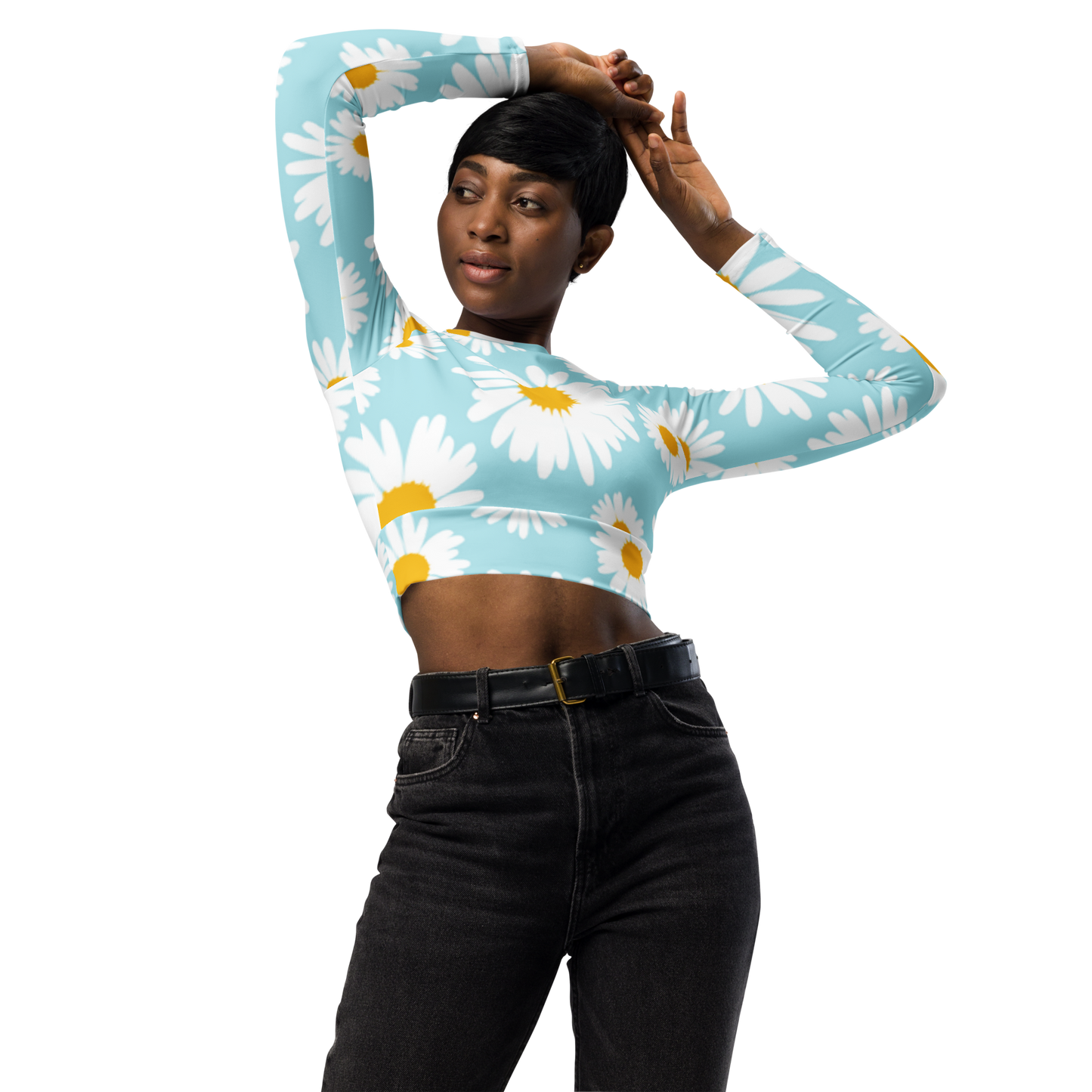Sunflower Recycled long-sleeve crop top