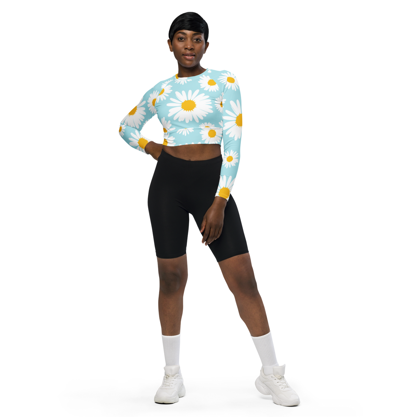Sunflower Recycled long-sleeve crop top