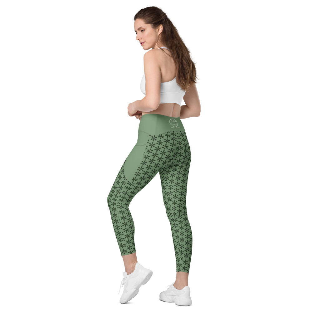 Crossover leggings with pockets