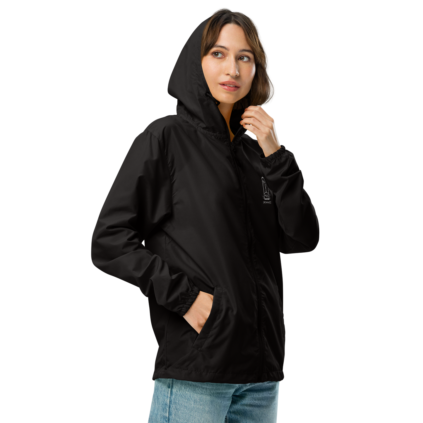 Unisex lightweight zip up windbreaker